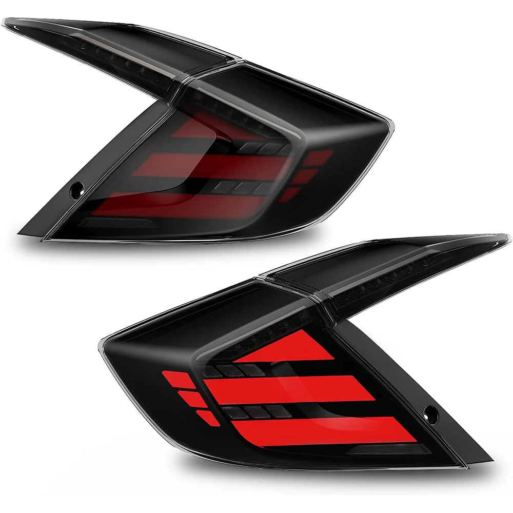 

LED Tail Lights for Honda Civic 10th Gen Sedan 2016-2021 Starting Animated Rear Light Assembly Turn Signal Brake Reverse Lights