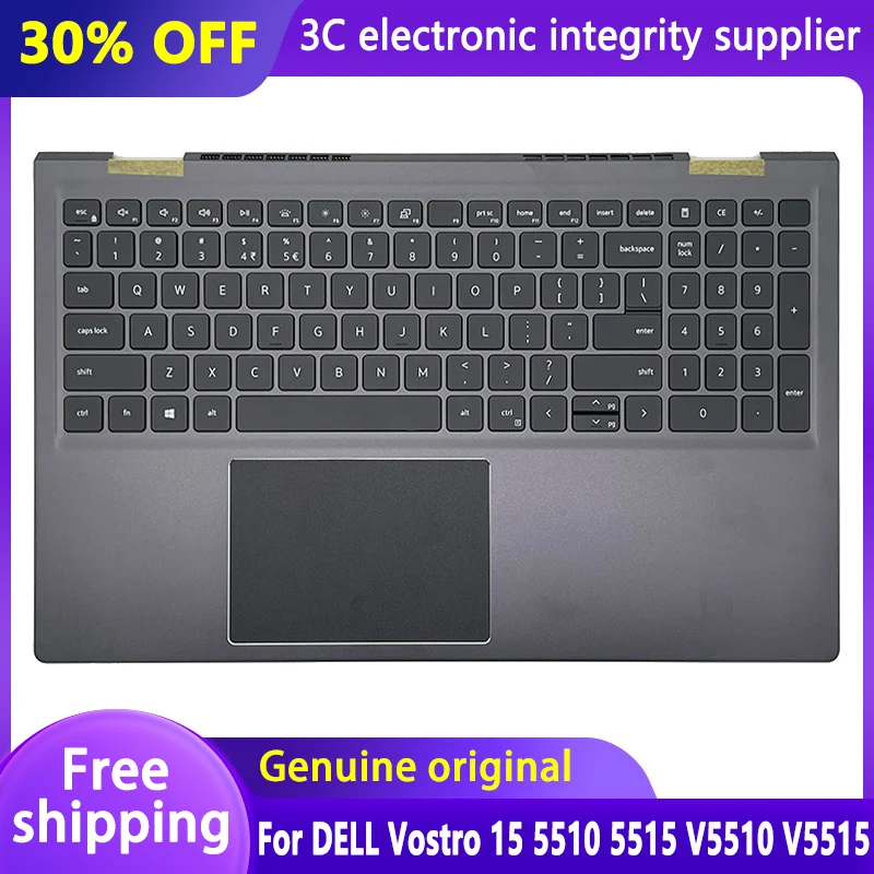 

NEW US Backlit Keyboard for DELL Vostro 15 5510 5515 V5510 V5515 Laptop Palmrest Upper Cover Top Case Touchpad 0VPJVX 0Y64G2