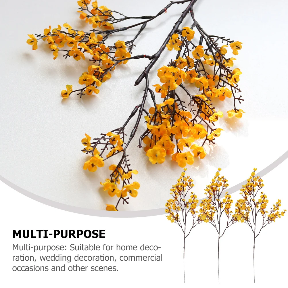 

3Pcs Artificial Realistic Baby's Breath Flower Stems Faux Flowers for Wedding Home Decor Vase Fake Flower Arrangement Picks