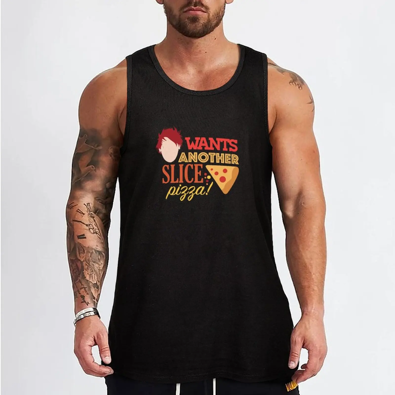 Michael wants another slice! Tank Top anime t-shirts Men's clothes