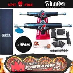 Monopatín SPITFIRE rueda forjada camiones THUNDER, buena calidad, rodamientos profesionales de acero cromado, cinta de agarre, 5,25 pulgadas