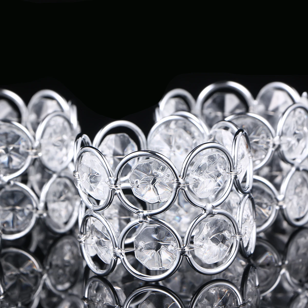

4 Pcs Rings Crystal Holder Metal Buckles Elegant Wedding Centerpieces Serviette Sparkly Napkin Rings Accessories