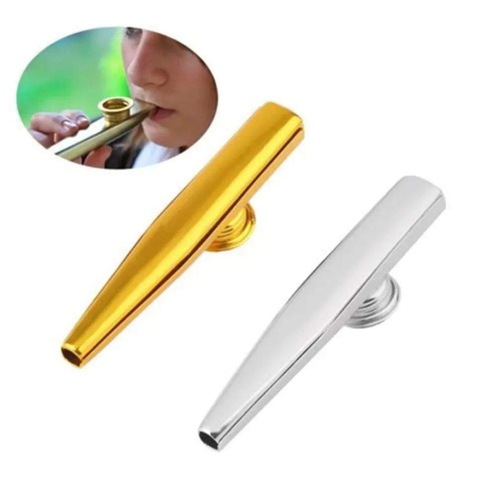 Metal Kazoos Musical Instruments Flutes Diaphragm Mouth Kazoos Musical Instruments Good Companion for Guitar