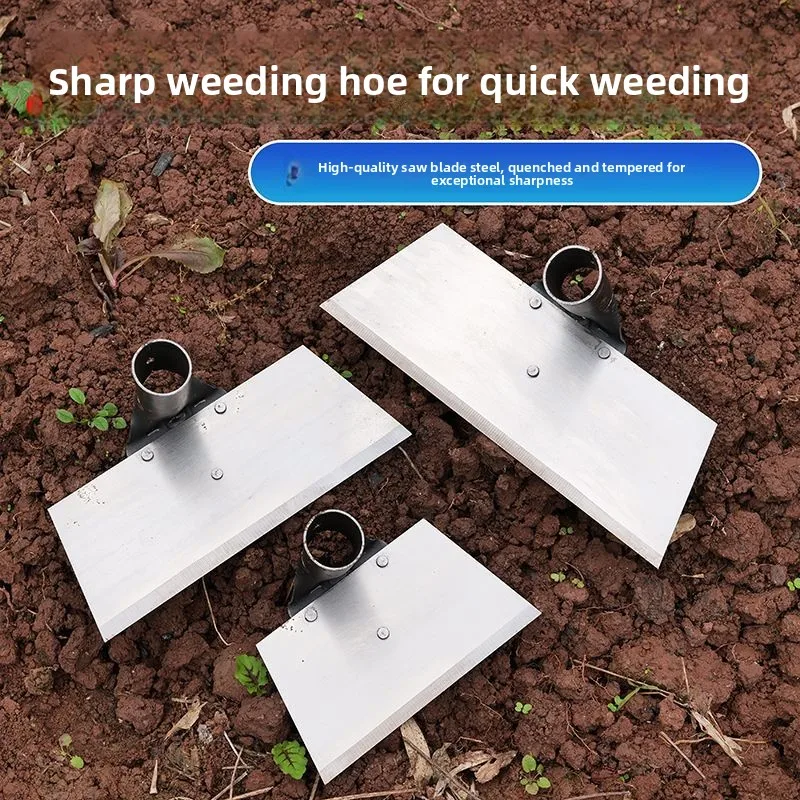 New Weeding Hoe Long Handle Farm Hoe Thickened Saw Blade Steel Sharpened Hoe Soil Loosening Weeding Cultivation