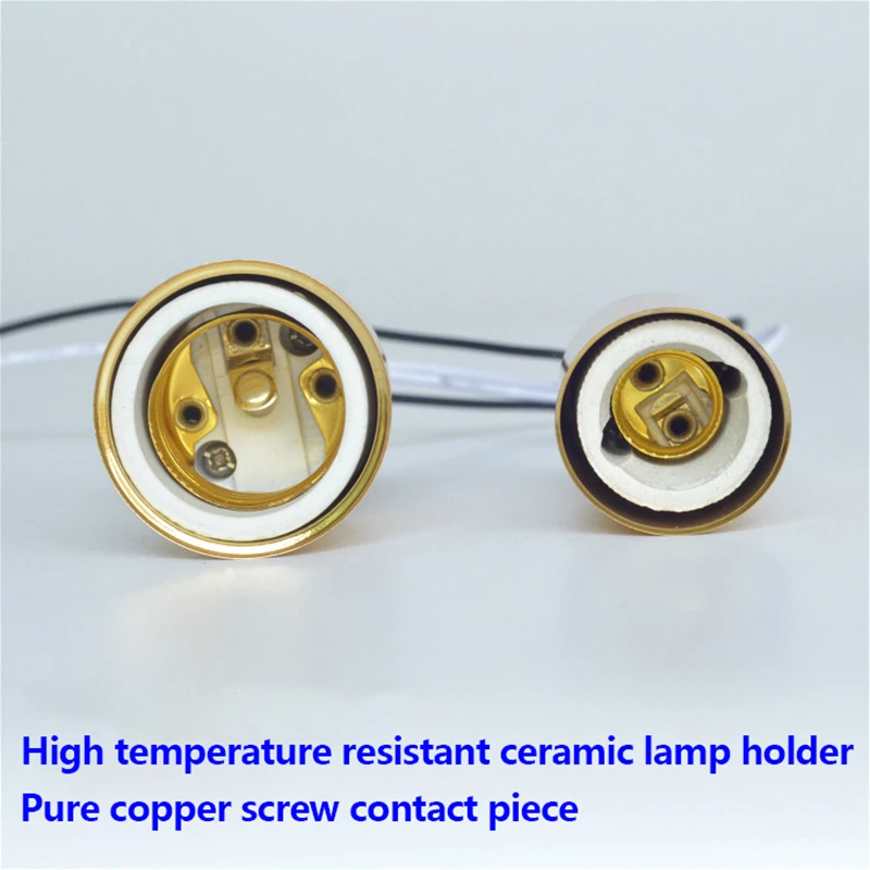 E27 E14 Ceramic Screw Light Base Light Socket LED Filament Lamp Holder Suitable For Crystal LampsCandle Lamps European Lamps New