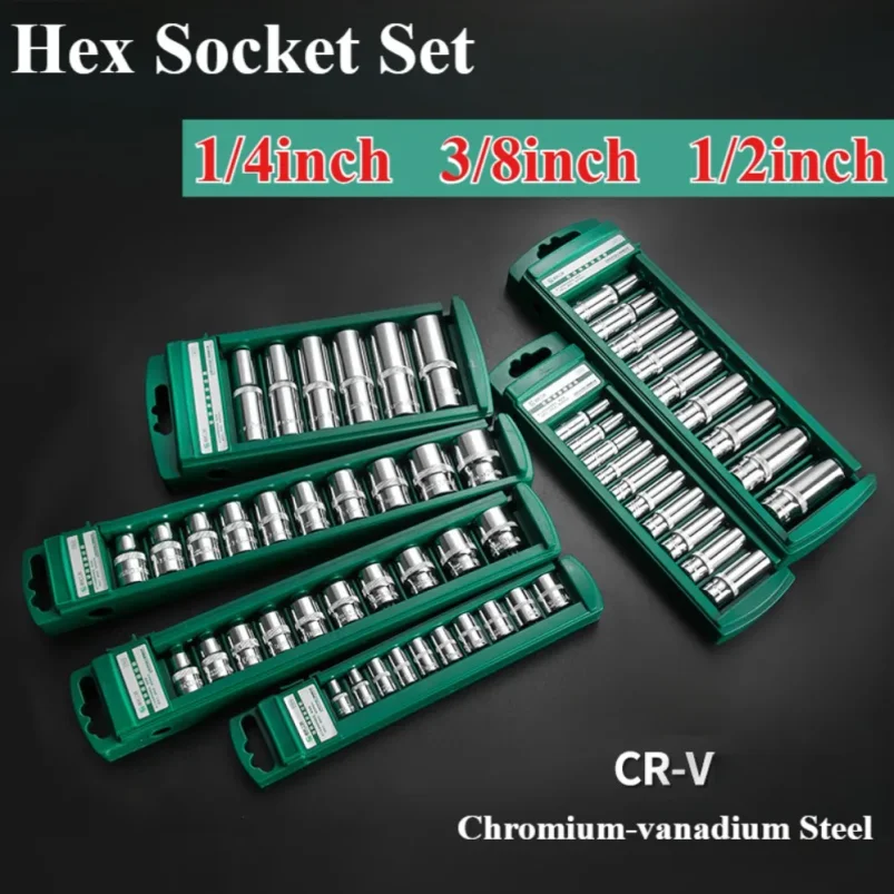 10/9/6pcs Hex Socket Wrench Head Set 1/4