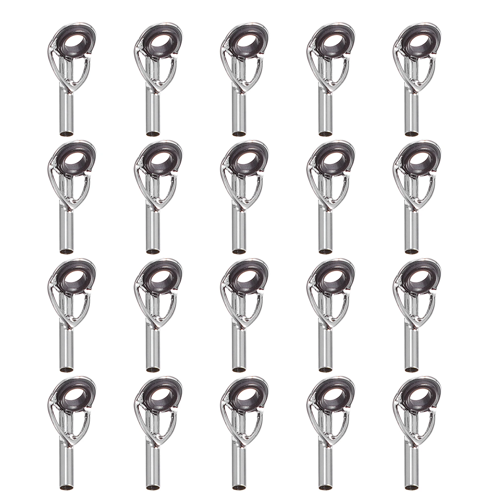

20 Pcs Rod Guide Ring Stainless Steel Repair Kit Lightweight Anti Tangling Portable Fishing Rod Guide Ring Tools Enthusiasts