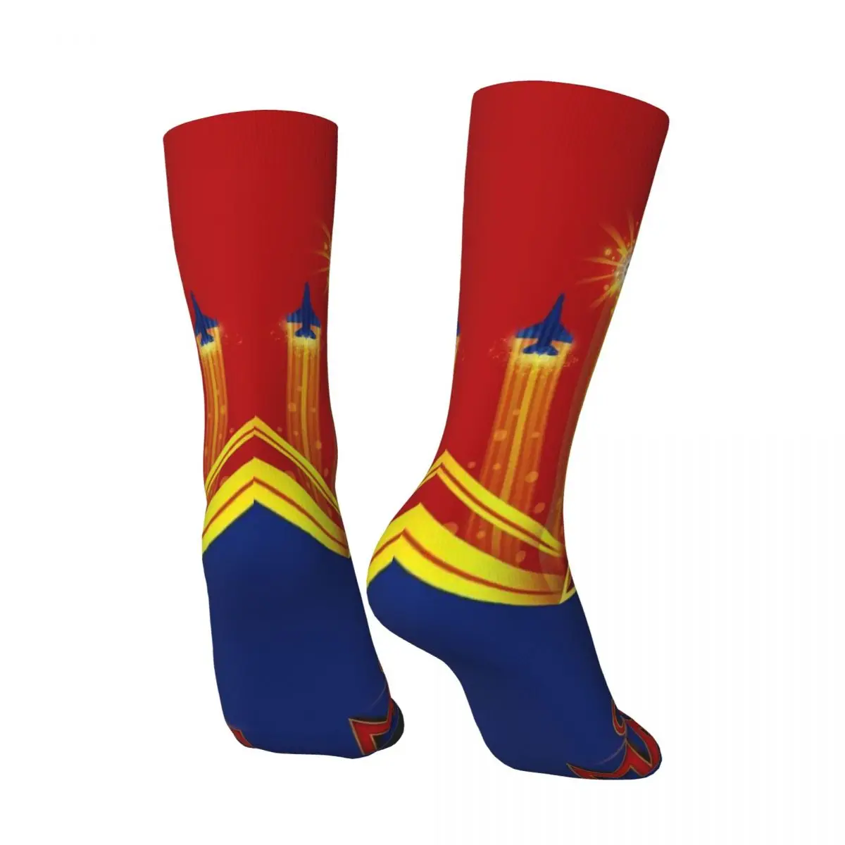 Hip Hop Vintage Beautiful Crazy Men's compression Socks Unisex Captain Marvel Harajuku Pattern Printed Funny Novelty Happy Crew