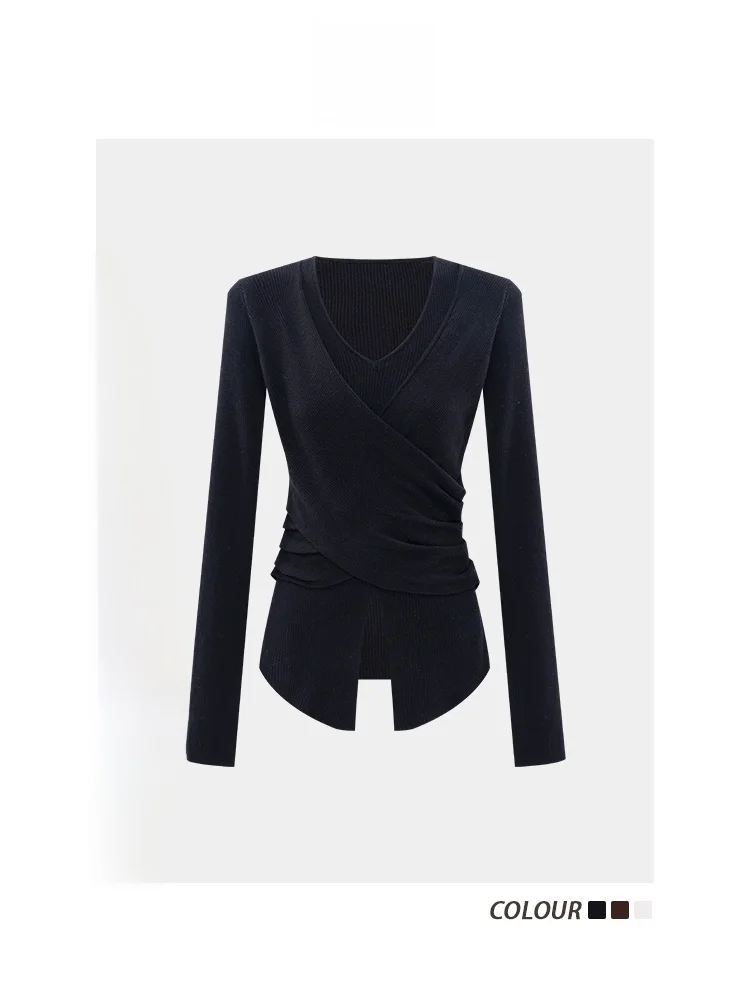 

Вязаная кофта для похудения с длинным рукавом, осенняя новинка, женская модная универсальная модель с утягивающим эффектом на талии, для повседневной носки, из полиэфирного волокна