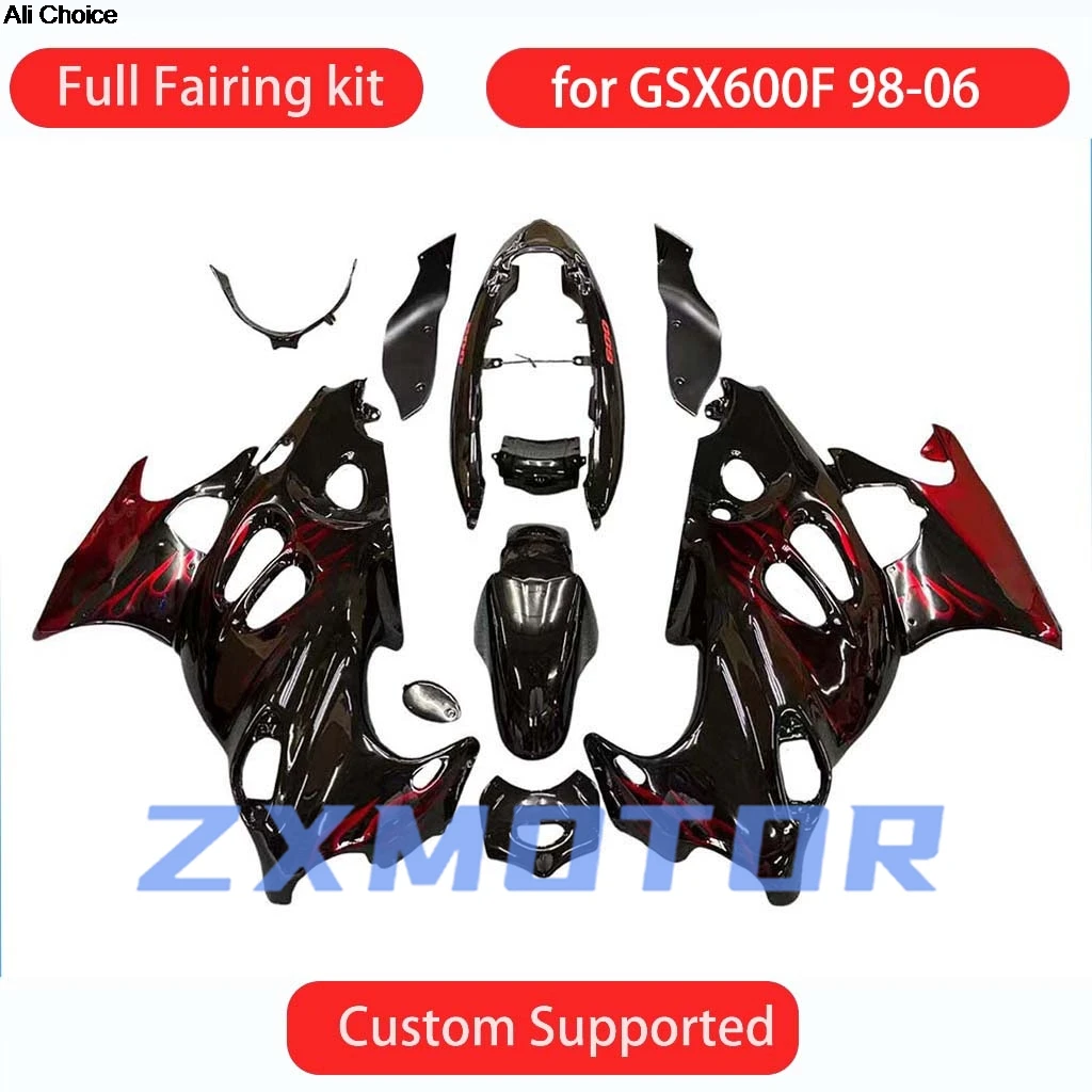 Free Custom Fairings GSX750F 1998 1999 2000 2001 2002 2003 2004 2005 2006 Motorcycle Fairing Kit for GSX600F 98-06