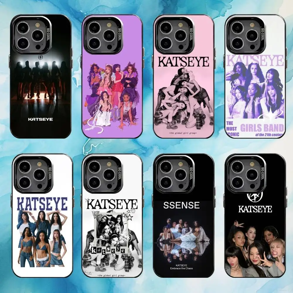 

Hot Group Music K-KATSEYE Phone Case For iPhone17,16,15,14,13,12,11 Plus,Pro Max Black Candy Matte Shockproof Cover