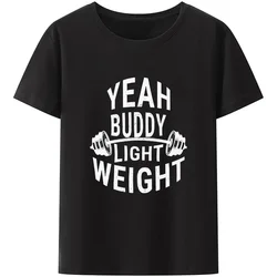 T Shirt Men Short Ronnie Coleman Cotton Tee Yeah Buddy Lightweigh GYM Muscle Training Graphic sleev Loose Breathable