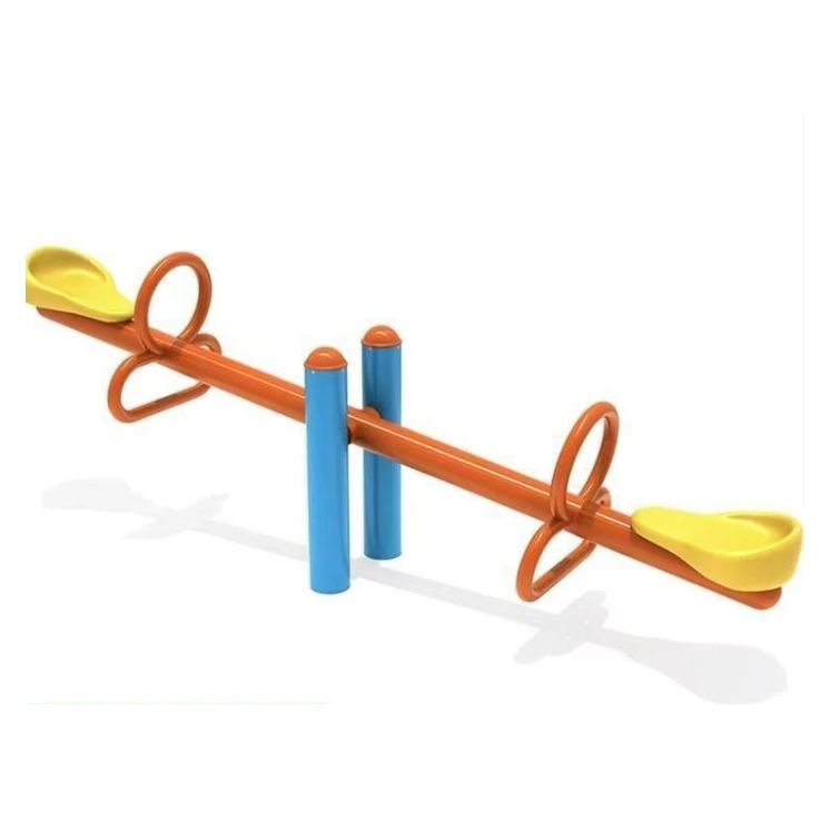 Kids Seesaw, 2-Seat Playground Equipment for Garden Park Daycare Kindergarten, Spring Rocking Chair, Outdoor Play Games Toy