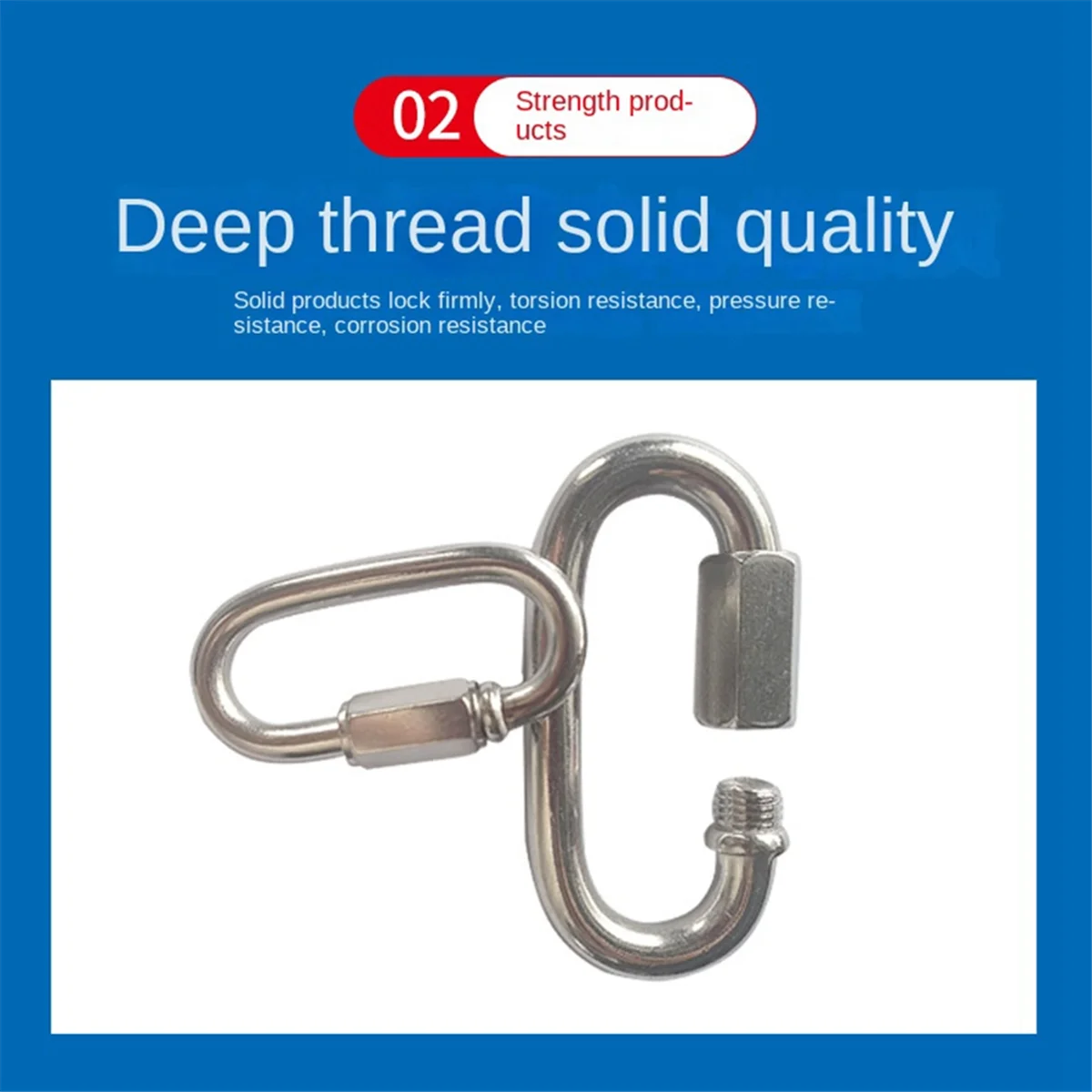 ABYB 304 Stainless Steel Connecting Ring, Quick Chain Connecting Ring, Runway Climbing Carabiner, Insurance Buckle