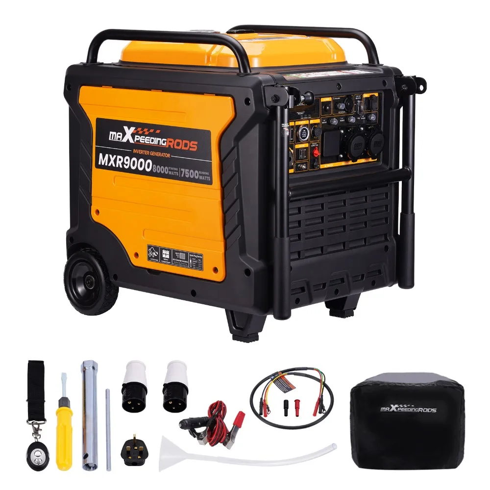 Petrol Generators Inverter Petrol Generator Portable 7500W E-start with ATS Interface and wheels Variable frequency generator