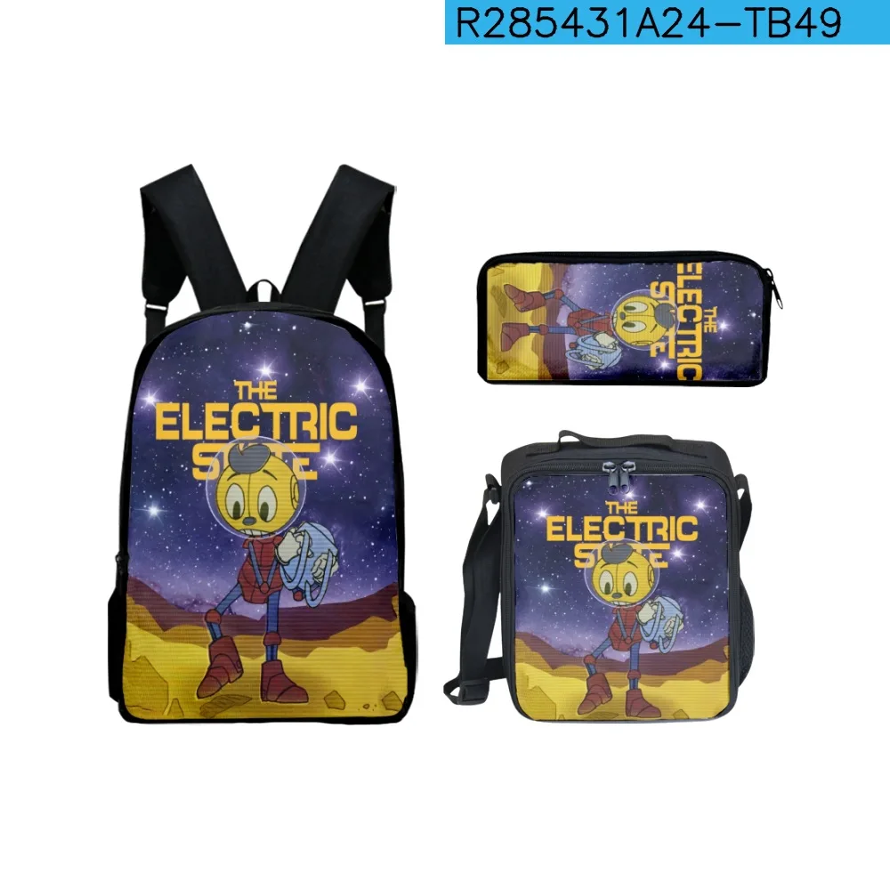 

Creative Popular Funny the electric state 3D Print 3pcs/Set pupil School Bags Laptop Daypack Backpack Lunch bag Pencil Case