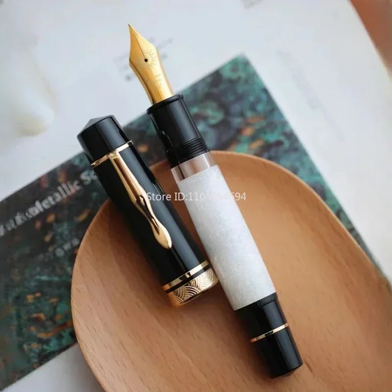 Imagem -03 - Majohn Metal Fountain Pen Caneta Caligrafia Nib de Pistão Grande Papelaria Elegante e de Luxo Suprimentos Retro Business P139