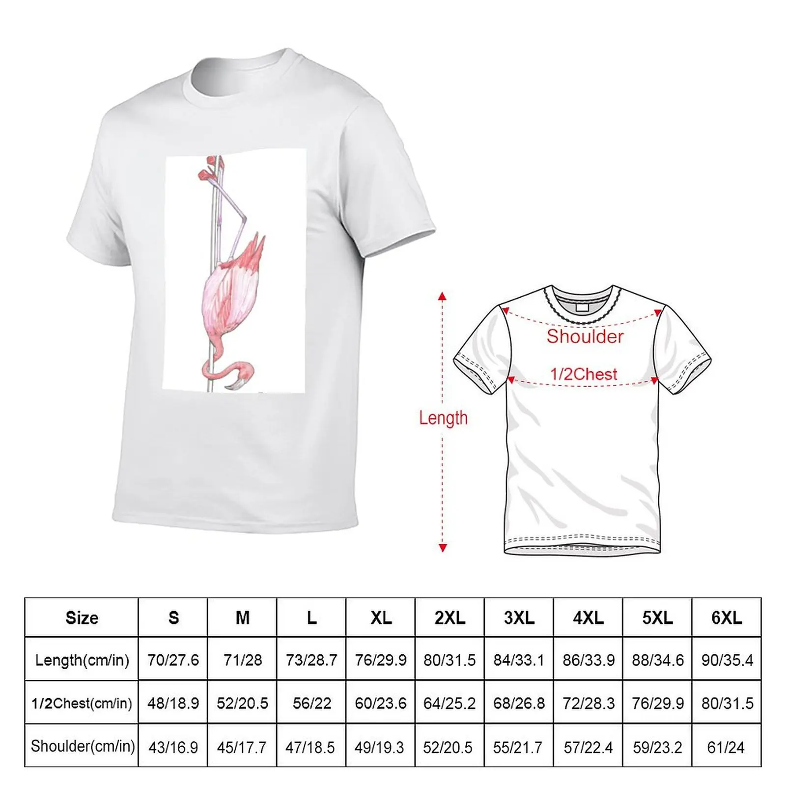 Flamingo in Flamingo Heels T-Shirt Regular Fit Plain Tee Shirt