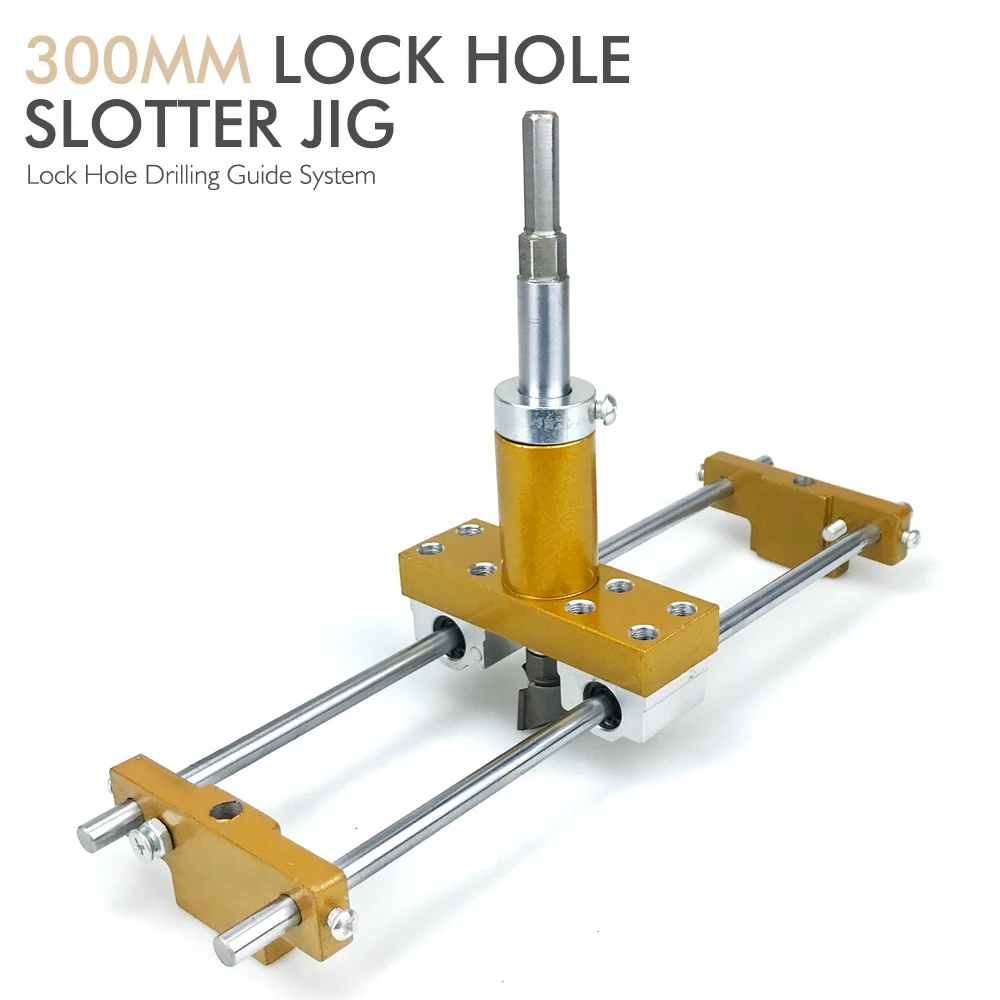 

Lock Hole Opener Kit Lock Mortiser Slotter Jig Key Hole Drilling Guide System for Wooden Doors