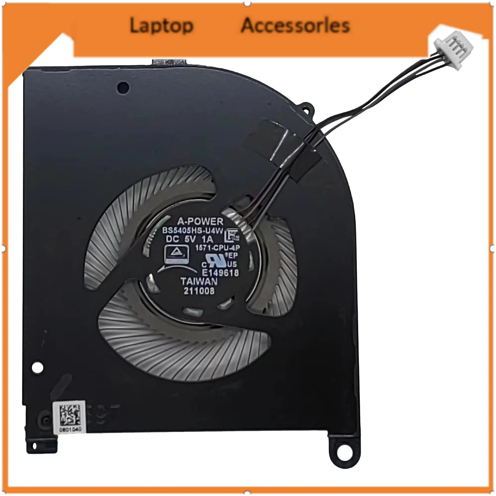 HJ Replacement Laptop CPU Cooling Fan for MSI Creator Z16 MS-1571 1571 Quiet Cooler Fan BS5405HS-U4W BS4505HS-U5C (CPU Fa