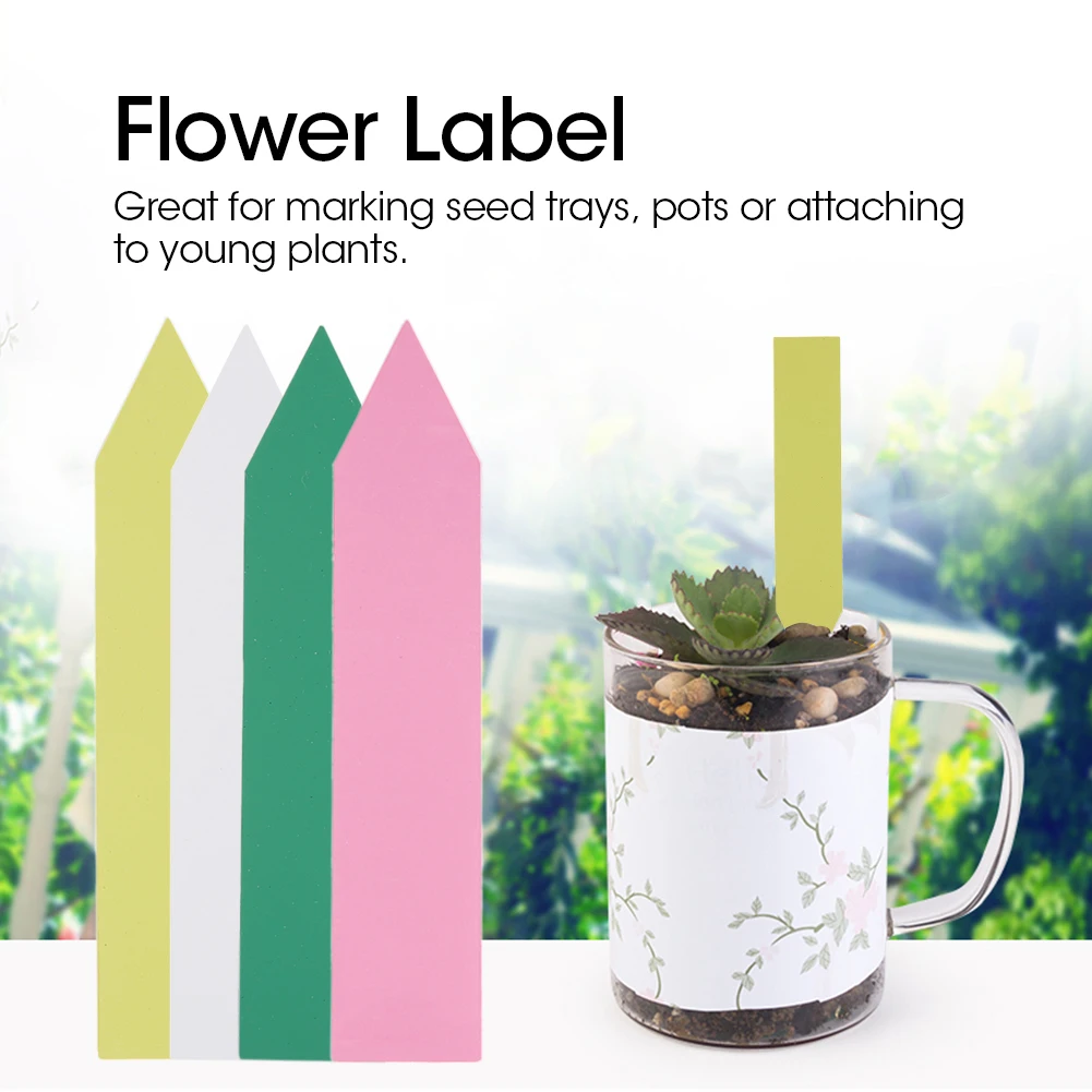 Reusable Plastic Stake Plant Labels Pot Marking Tags for Flower Seed Seedling Courtyard Nursery Garden