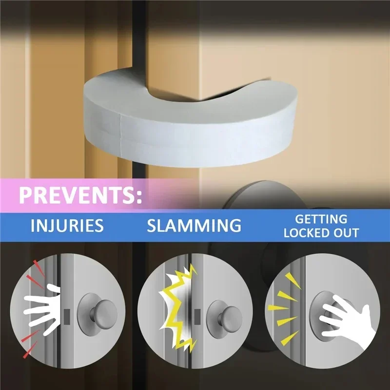Tope de puerta de espuma suave para bebés y niños, Protector de dedos, Clip de puerta de seguridad para el hogar, cocina y dormitorio, suministros de herramientas diarias, 1 unidad