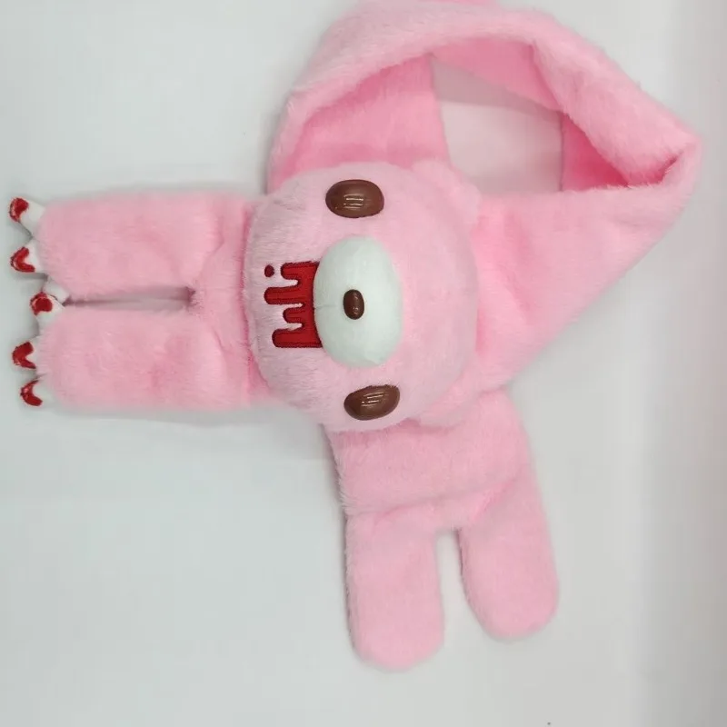 Neuer Gloomy Bear Plüschschal mit hohem Farbwert im Stil einer Animations-Cartoon-Puppe, mädchenhaft, für Herbst und Winter, Paar-Allround-Schal – Detail 6