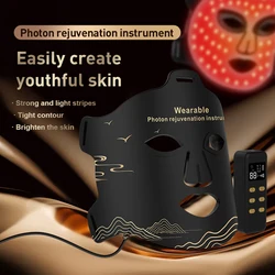 Nuovo arrivo Red Led Light Therapy maschera morbida flessibile a infrarossi Silicone 4 colori Led Therapy maschera fotonica avanzata Anti invecchiamento