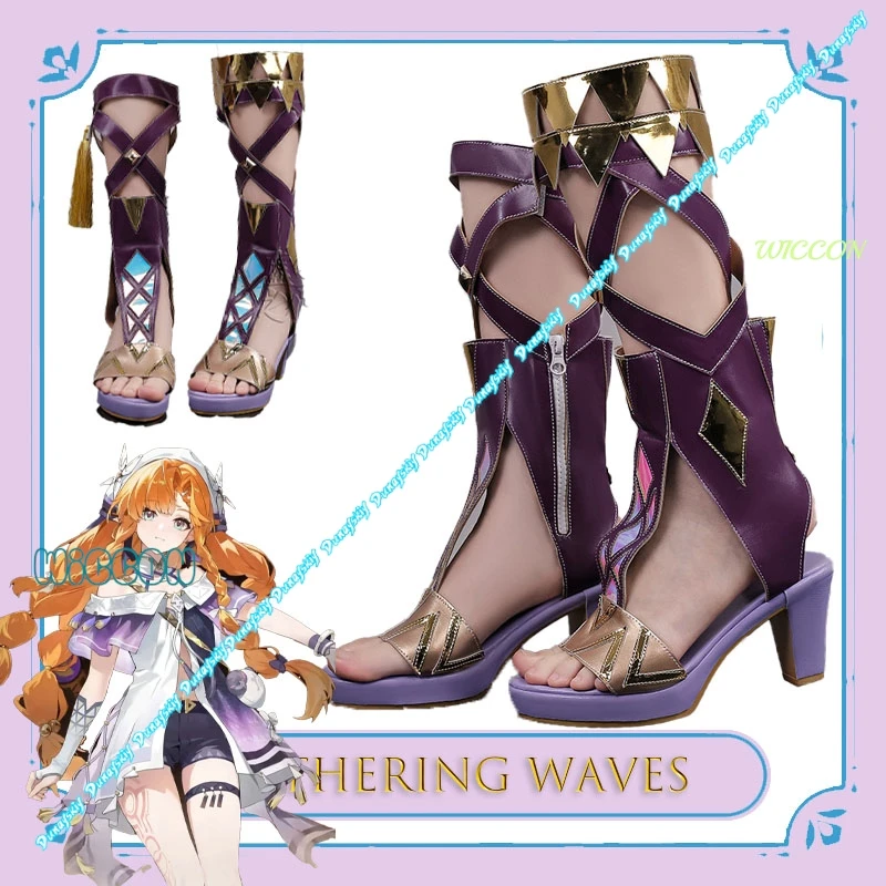 

Ботинки для косплея «Ветра на Уотерхилле» (Сигрид), высокие сапоги на каблуке, женские, для ролевых игр, аниме-фестивалей, Хэллоуина, вечеринок