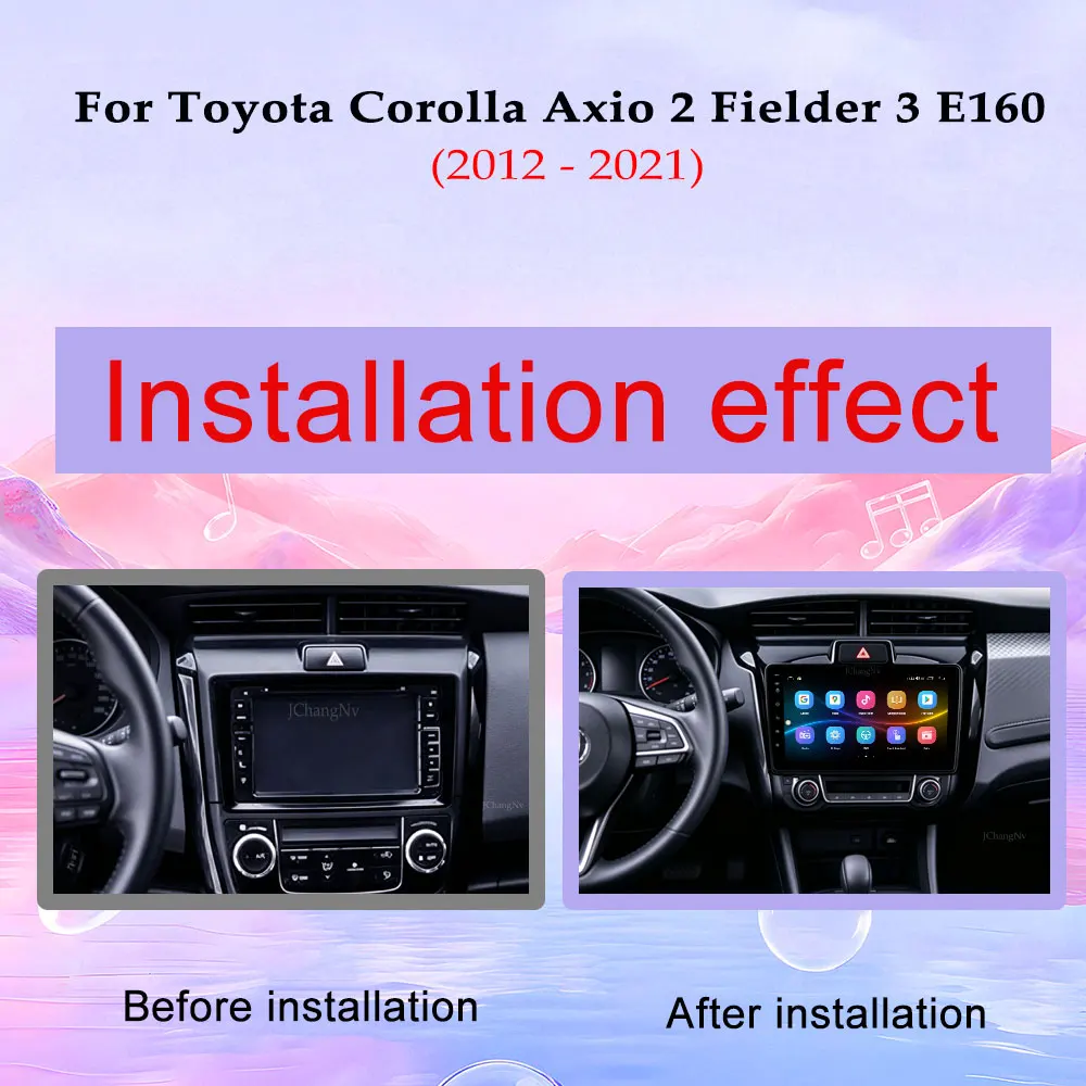 10 “ for Toyota Corolla Axio 2 Fielder 3 E160 2012 - 2021 CarPlay Wired Android GPS Navi Car Radio Multimedia Player DSP Stereo