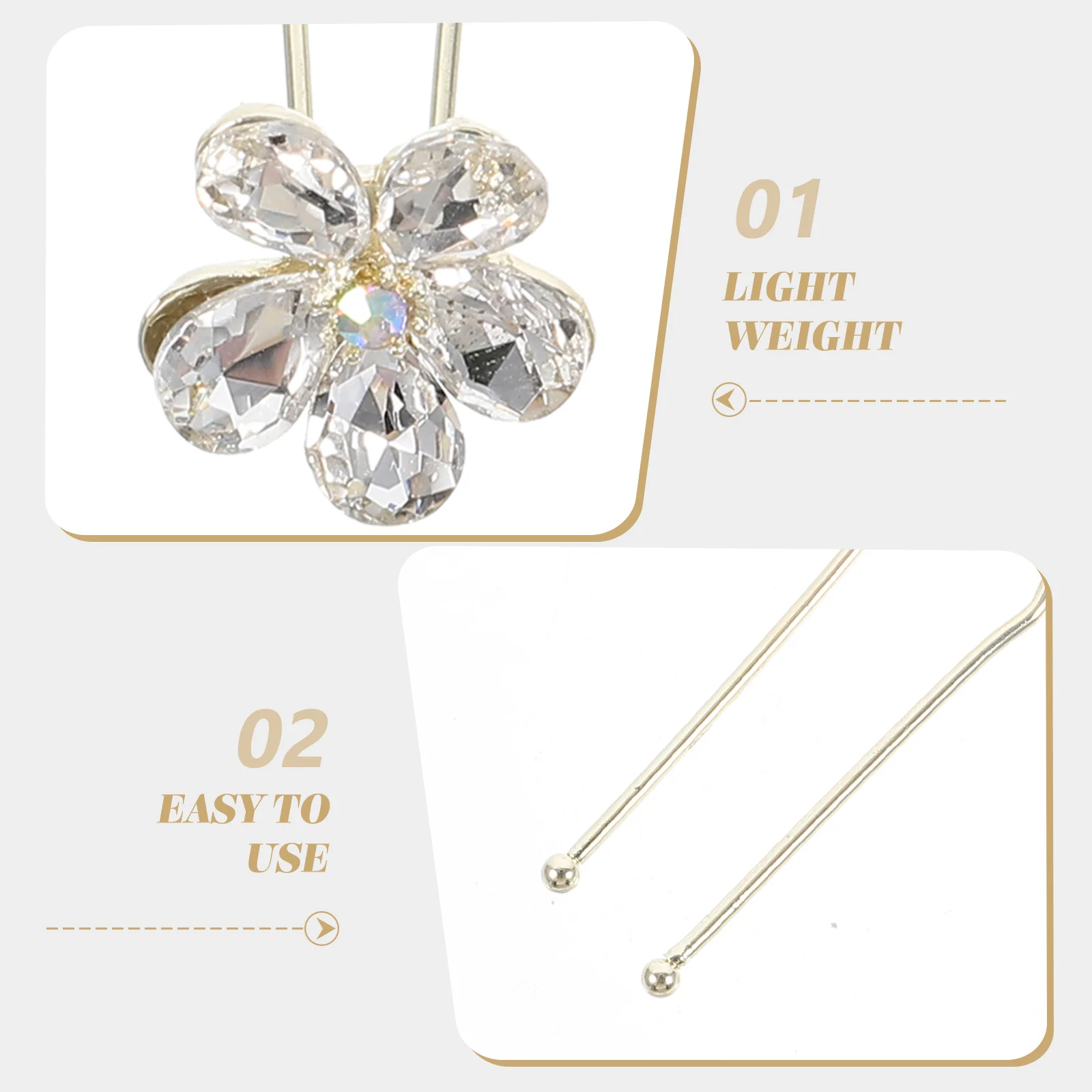

4 Pcs Hairpin Wedding U Shape Metal Bridesmaid Bridal Classical Shaped Hairpins