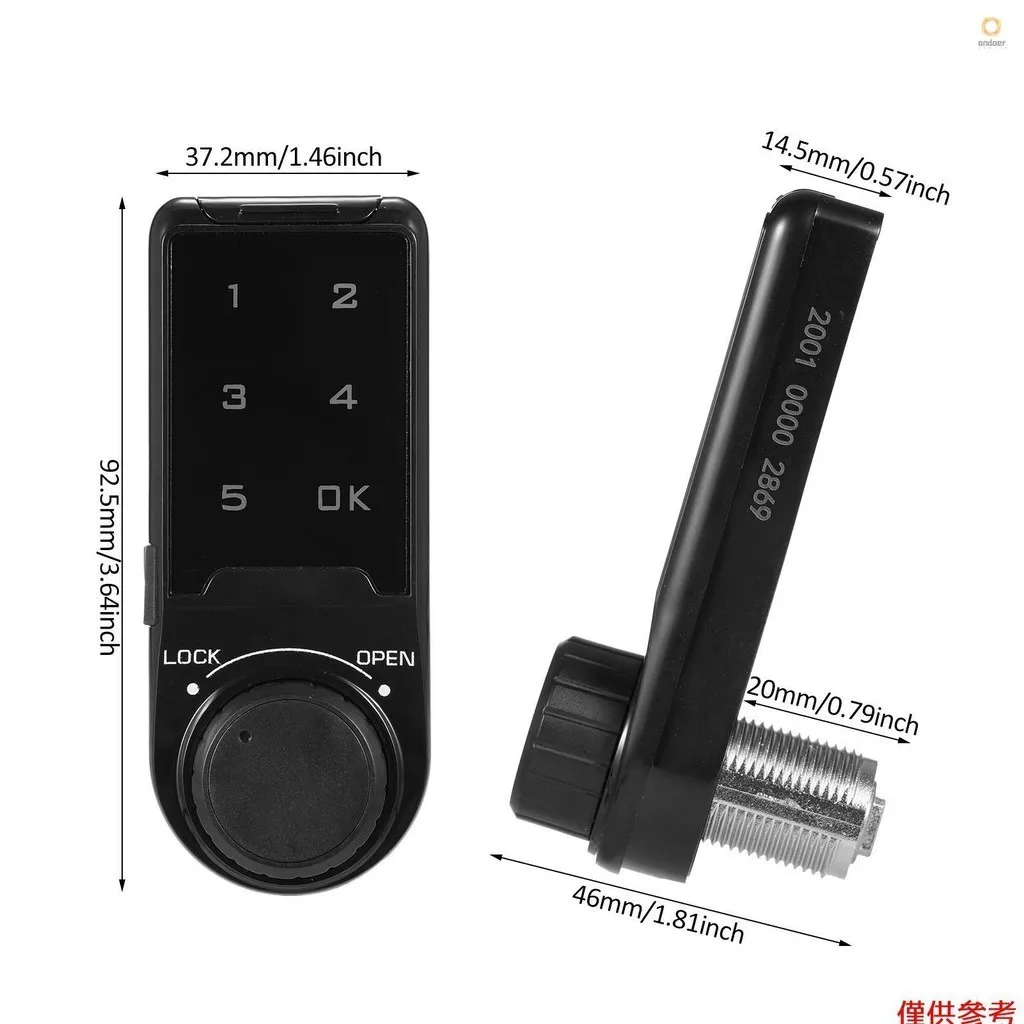T16  Intelligent Touch Screen Combination Lock Plastic Panel Combination Lock Drawer Combination Lock Locker Lock