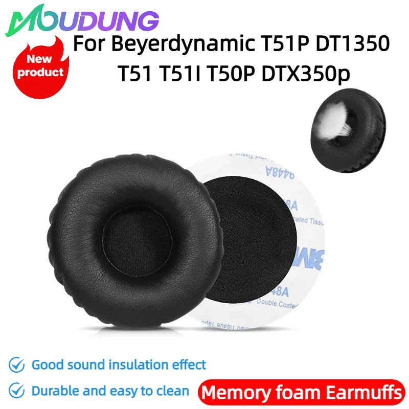 

MOUDUNG Replacement Earpads For Beyerdynamic T51P DT1350 T51 T51I T50P DTX350p Earmuffs Ultra-soft Sponge Repair Parts Headphone