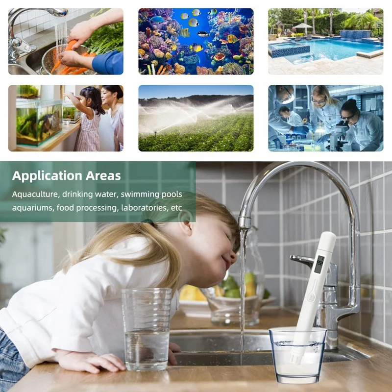 TDS Meter0-9990Ppm Digital Water Quality purezza Tester test Pen misura Monitor per laboratorio acquario piscina