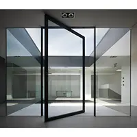 Fashion Design Household Rainproof Entrance Door Sun Protection Manual Glass Pivot Doors Noise Reduction Revolving Doors 5
