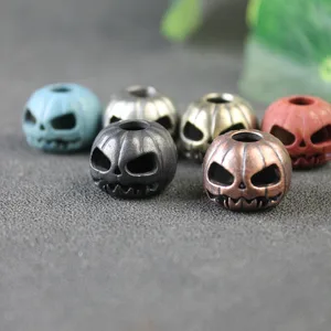 Cadılar bayramı Kabak Kafatası Yüz, Fener, EDC Pirinç Bıçak Boncuk DIY Dokuma Paracord Kordon Kolye dış ortam aracı Asma Aksesuarları Bir kafatasının 6 büyük satış uzantısı-no. 4