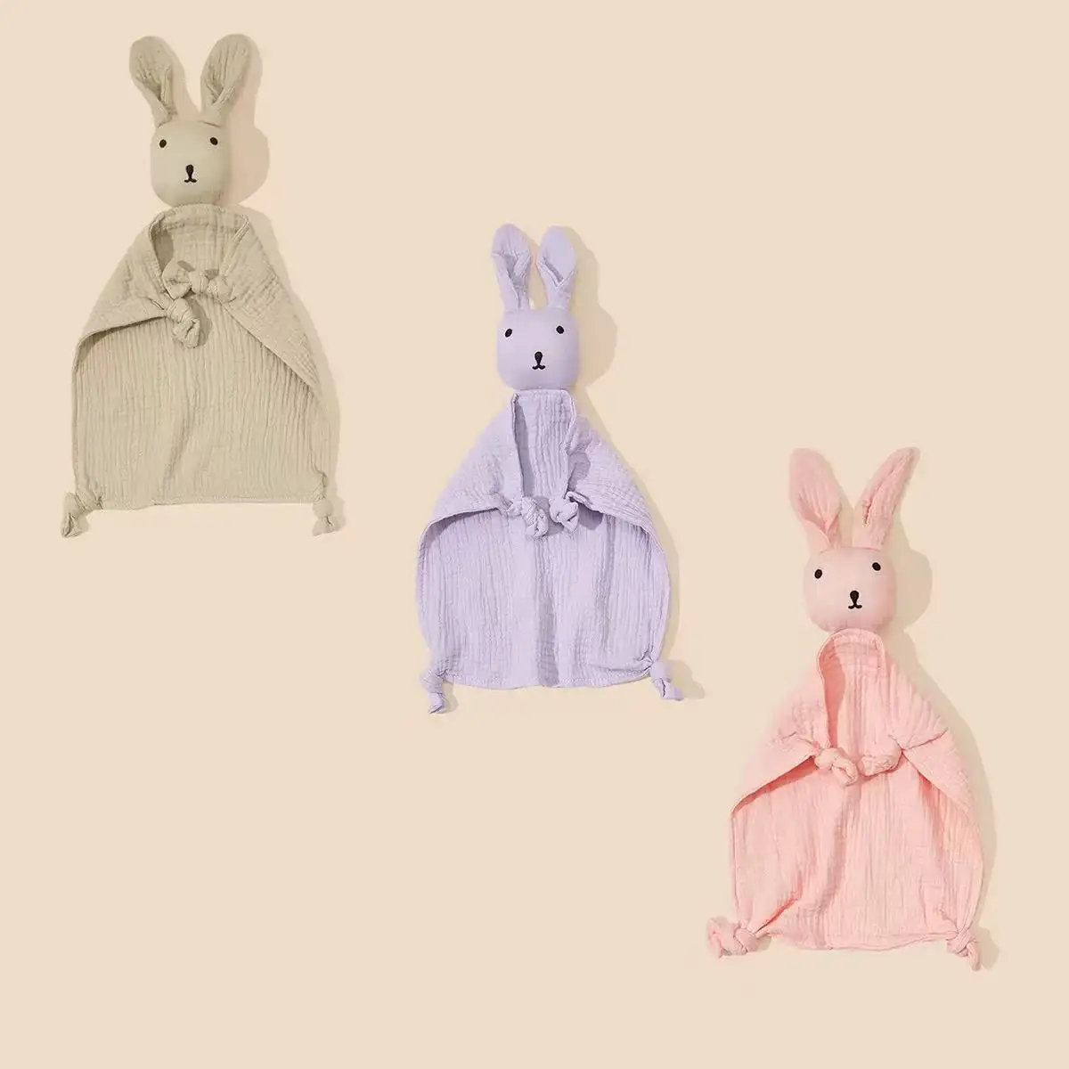 Copertina in Mussola di Cotone per Neonati, Morbida Coperta per Dormire, Giocattolo alla Moda per Bambini, Asciugamano Calmante e Bavaglino