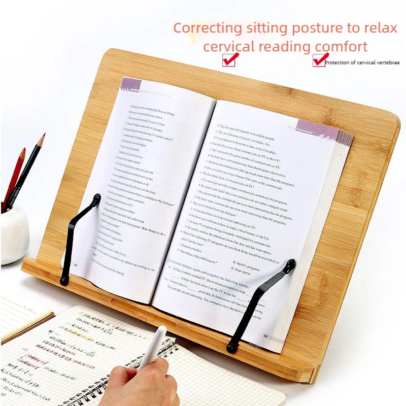 

Adjustable Reading Rest Stand - Foldable Book Holder for Home Study Room Tablet Cook Holder - Study Desk Accessory