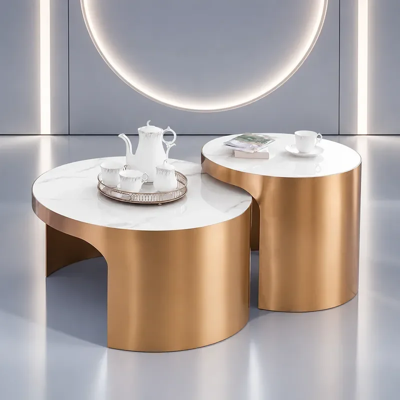 Modern Simple Rectangular Dining Table and Chair Set Rock Slab Top Economical Small Apartment Furniture