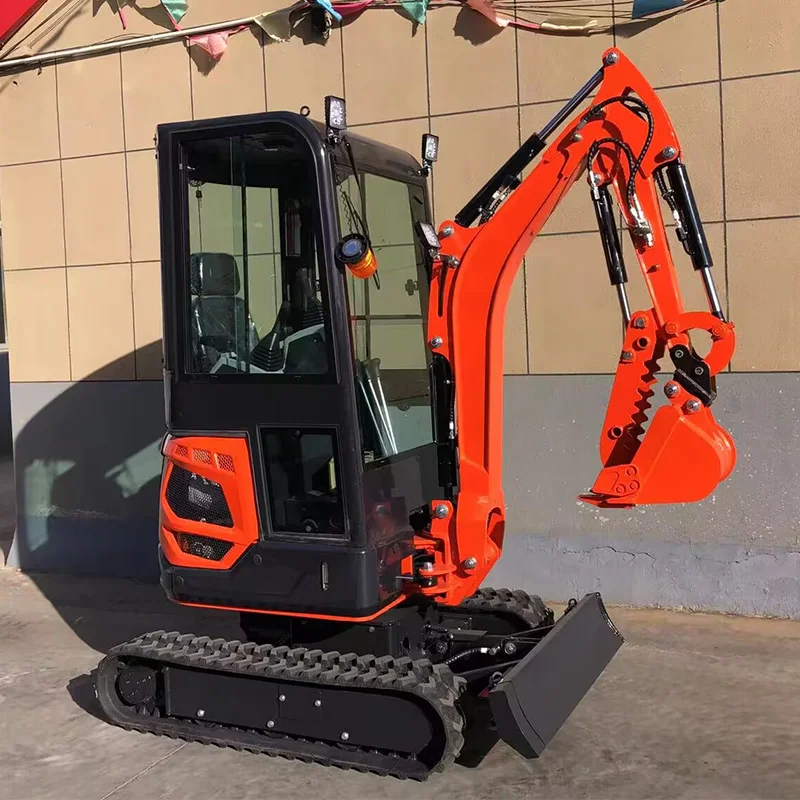 Customized Mini Excavators With Boom Swing 1.8 Ton Digger Cab EPA EURO 5 Standard Digger Mini Excavator