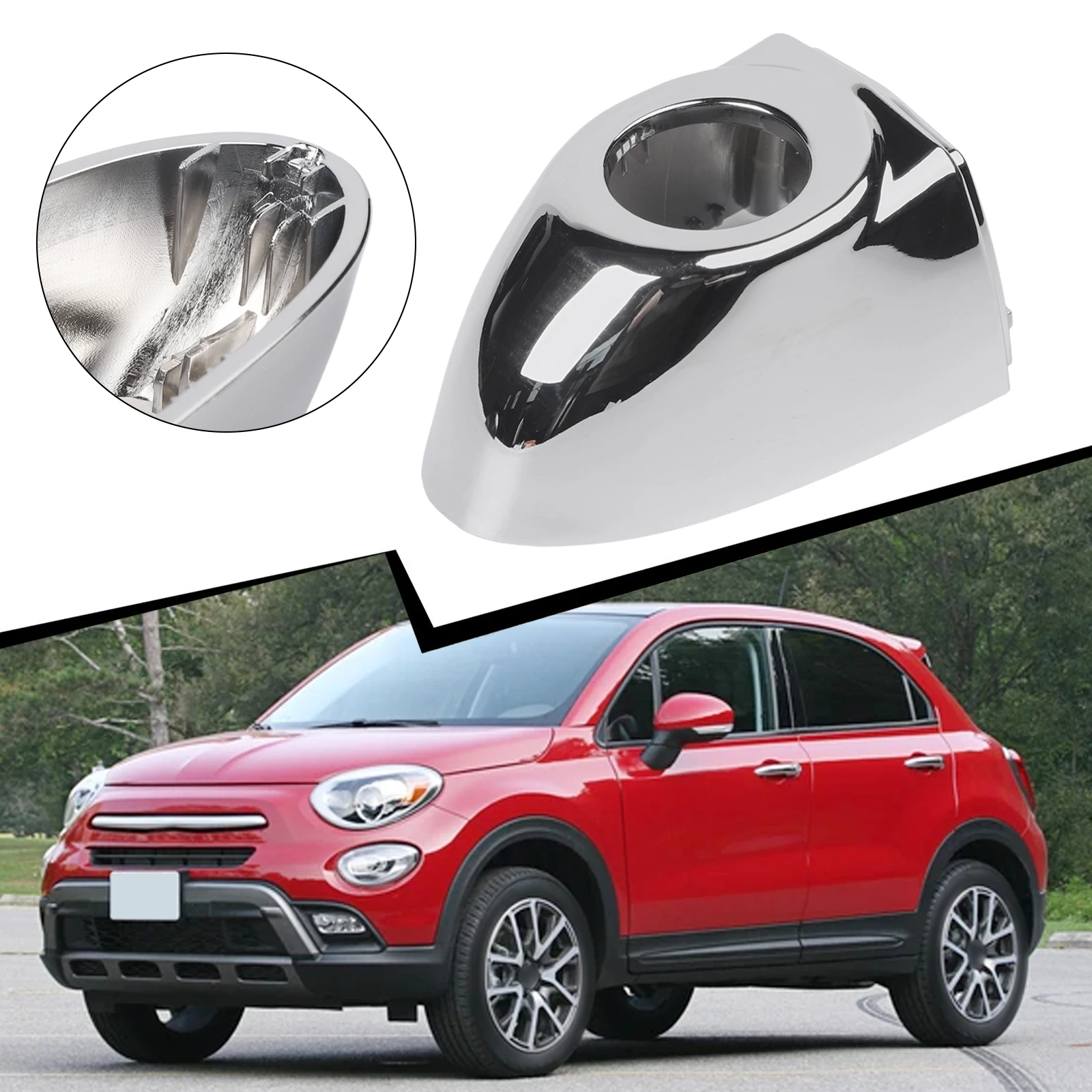 

ABS Front Outer Door Handle Cap for Fiat For 500X 2016 2021 with OEM number 735607049 6AQ85SZ0AA automotive fit