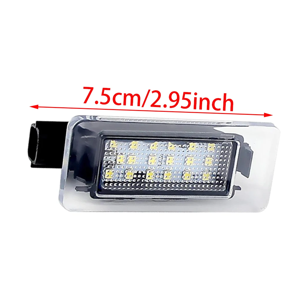 2Pcs LED License Plate Lights For Nissan Serena C27 2016-2018/ Altima Platinum 2019- 265108990E 7.5cm/2.95inch 12V DC ABS Lamps