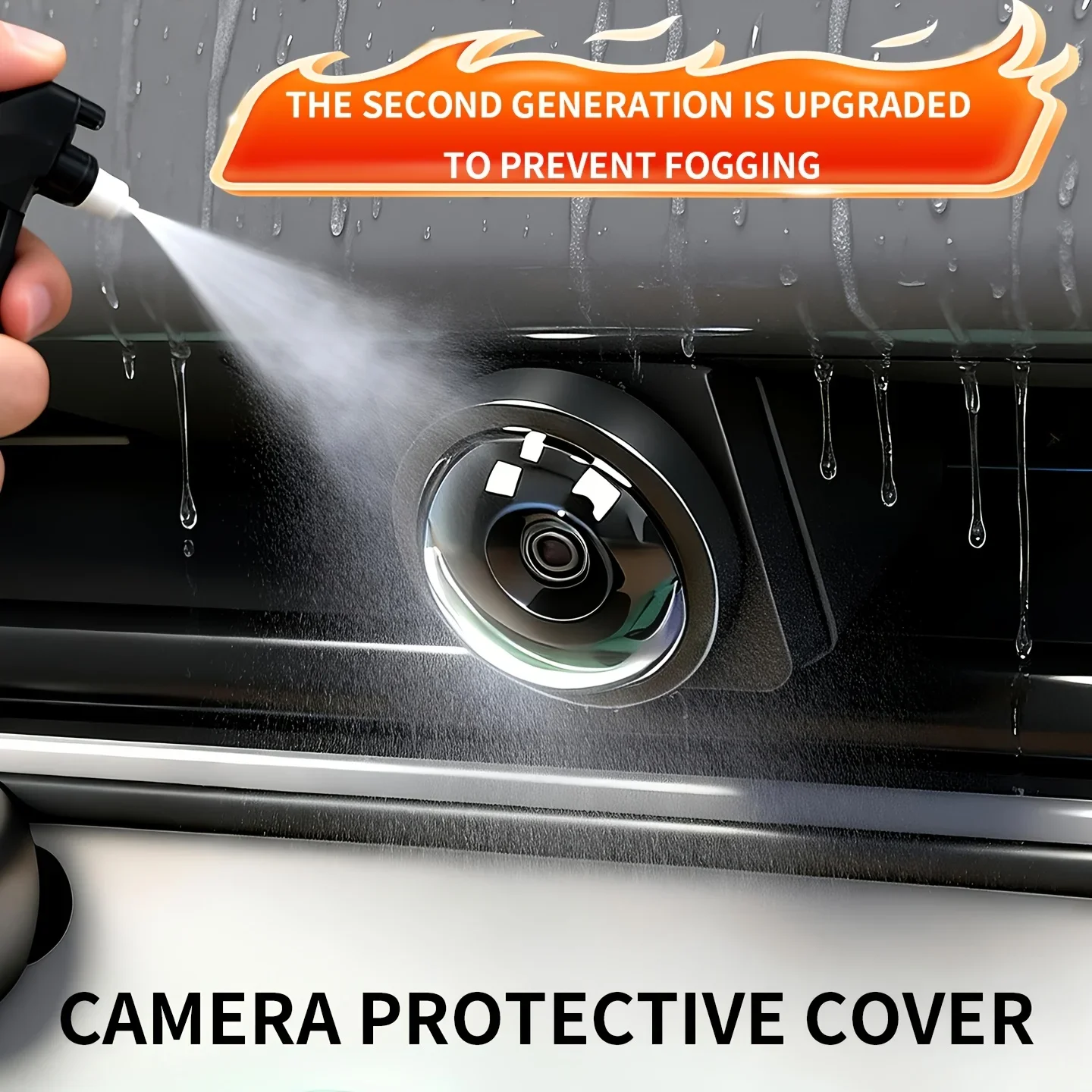 Car 360-Degree Panoramic Imaging System Front and Rear Camera Protective Cover, Made of High-Definition Transparent Film, Can Pr