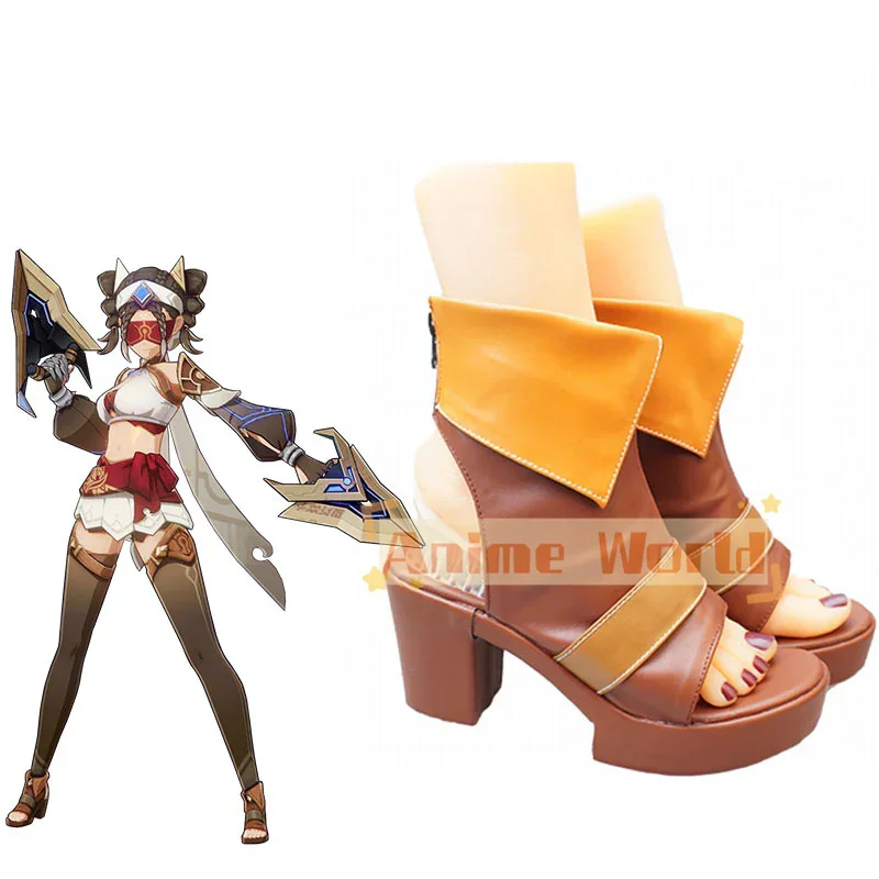 Genshin Impact Eremite Desert Clearwater Cosplay Schuhe Halloween Karneval Stiefel Nach Maß