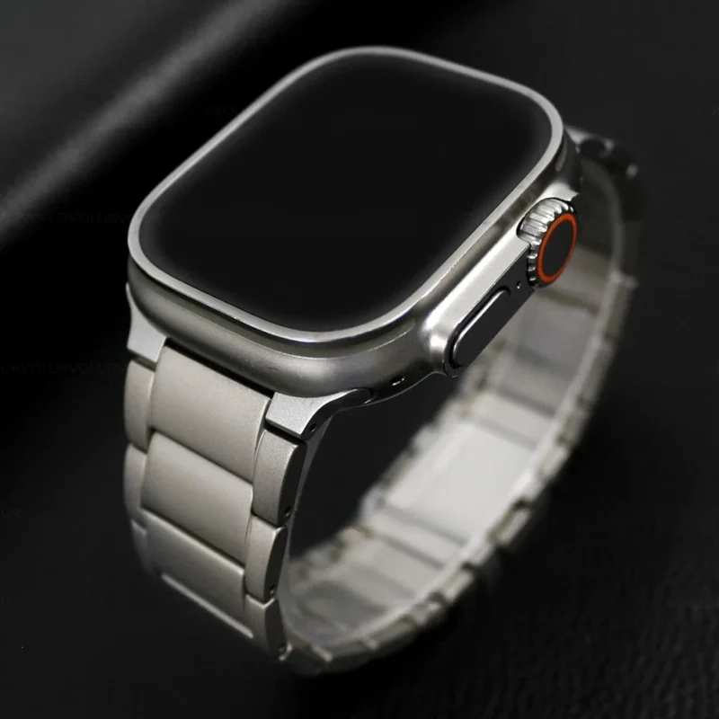 حزام من التيتانيوم لساعة أبل الترا 2 Series 10 9 876 SE حزام لساعة iWatch ربط سوار مشبك مغناطيسي 49 مللي متر #4