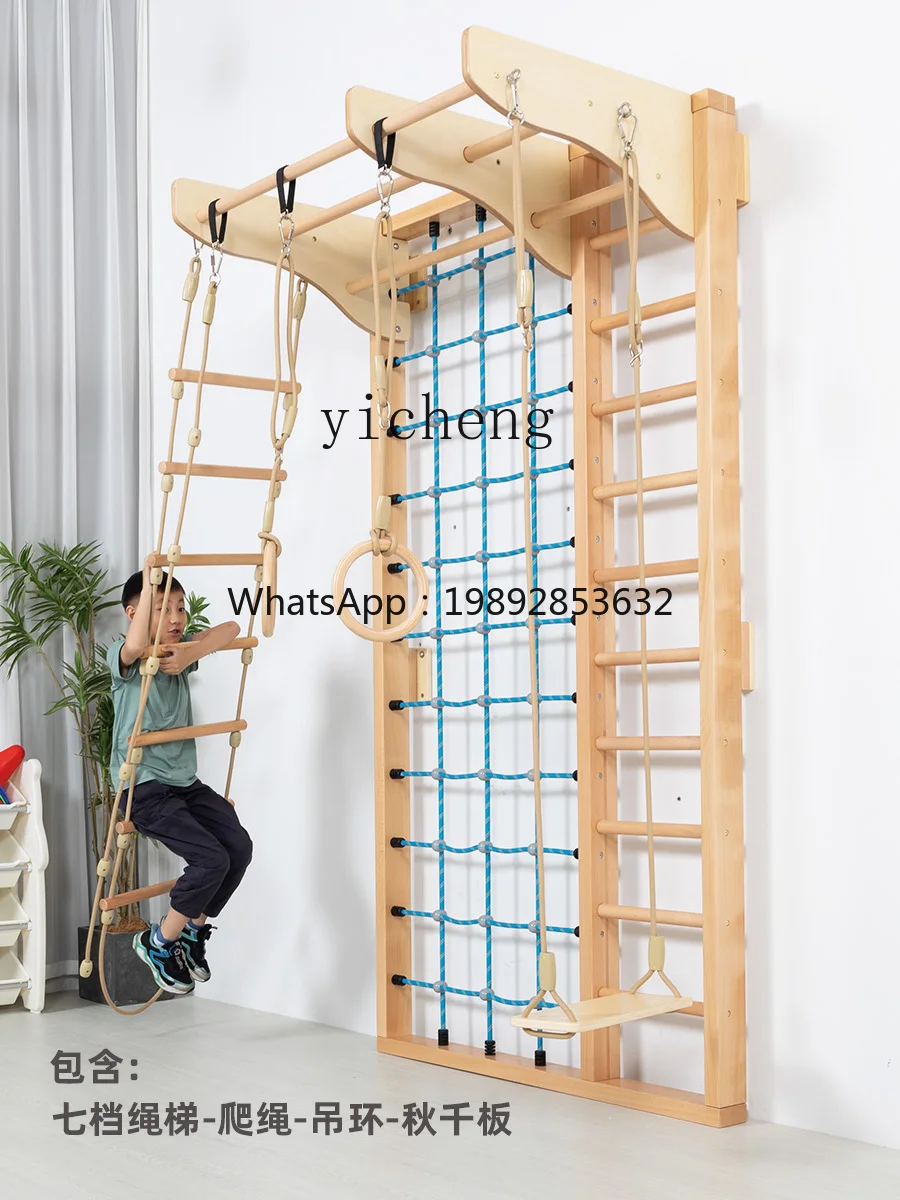 ZZ – cadre d'escalade de Fitness en hêtre pour enfants, cadre d'activité pour bébé, jouet mural d'escalade