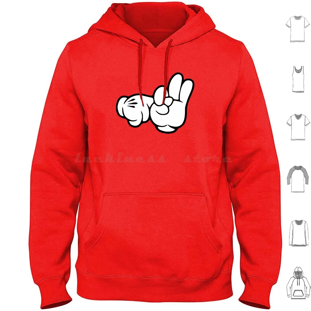 Hand Gestures Hoodies Long Sleeve Funny Days Hand Gesture Pride Queer Gloves Pride Inappropriate