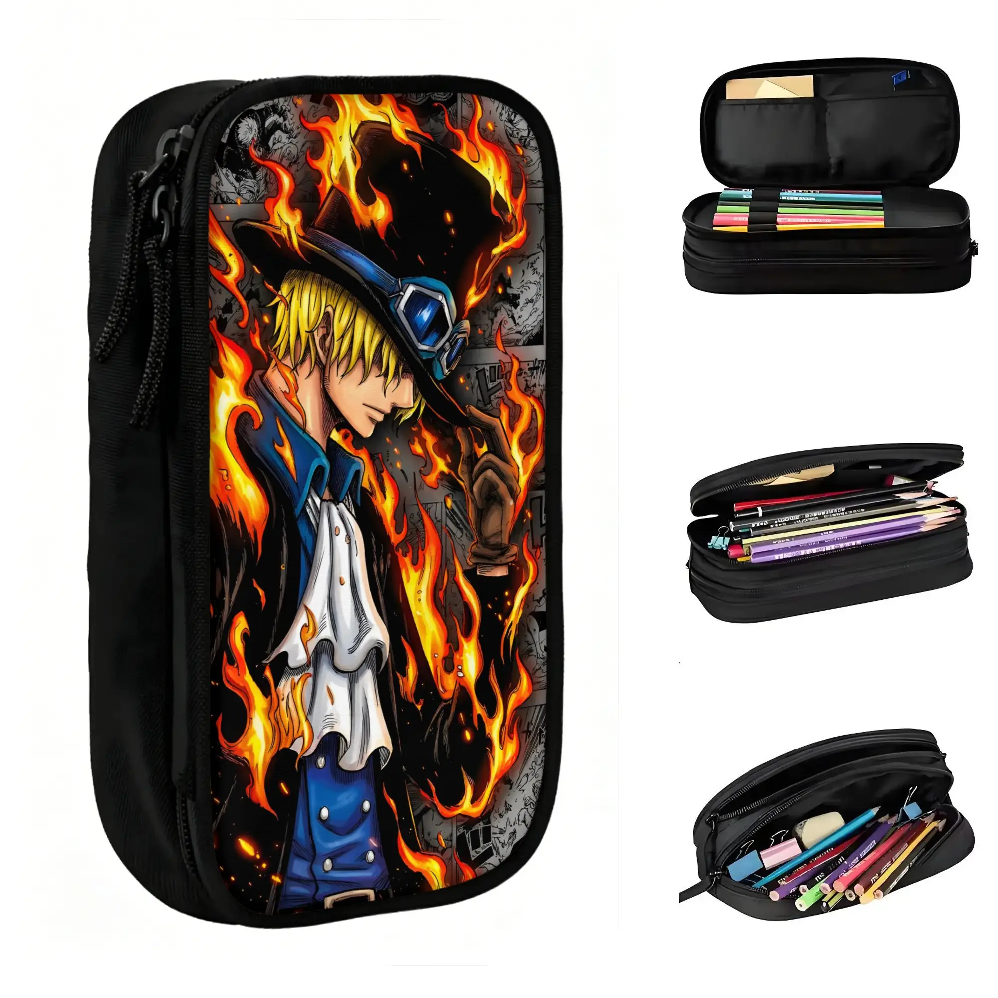 

Custom Ace Cartoons Hot Manga Kawaii Pencil Case Boy Girl Big Capacity Japan Pencil Bag Pouch Students Stationery