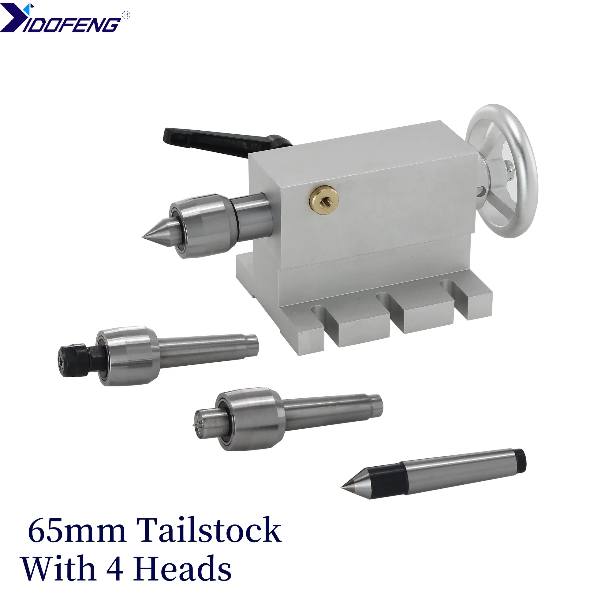 

MT2 Movable Activity 65mm Tailstock With 4 Heads Working With 4th Rotary Axis For CNC Wood Cutting Engraving Machine
