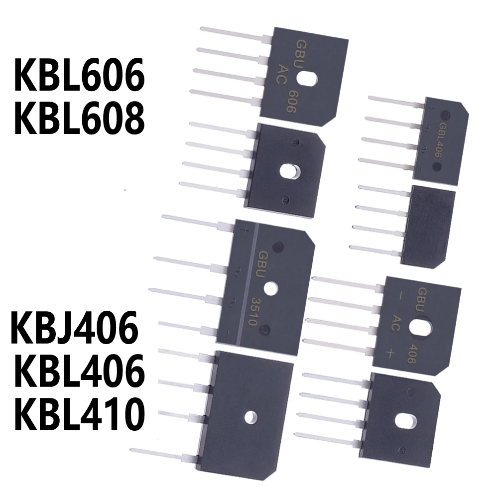 KBJ406 KBL406 KBL410 KBL606 KBL608 KBL610 KBP206 KBP210 KBP307 KBP310 KBU808  Bridge pile rectifier